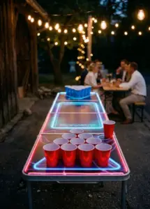 Beleuchteter Beer-Pong Tisch